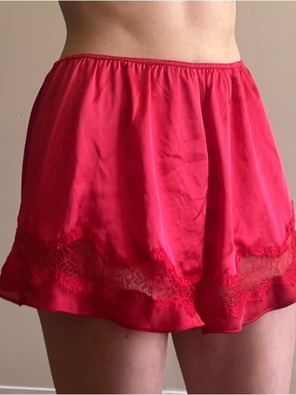 Victoria's Secret Red Satin Shorts